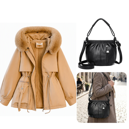 Women's Winter Faux Fur Padded Parka