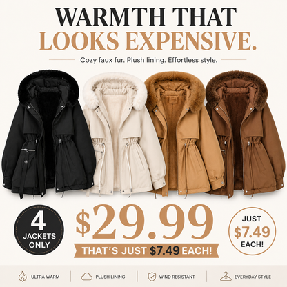 Women's Winter Faux Fur Padded Parka