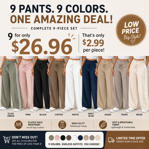 Women's high-waisted, straight-leg trousers – front seam & elasticated back waistband – versatile, comfortable & perfect for the office or leisure