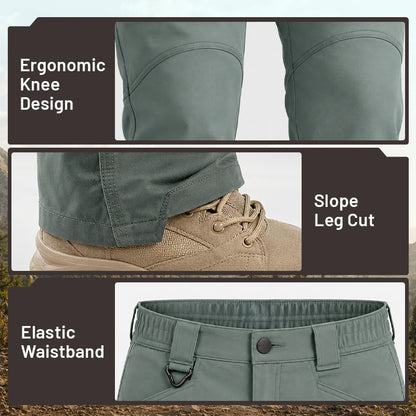 Men's 9-Pocket Straight Fit Tactical Waterproof Pants