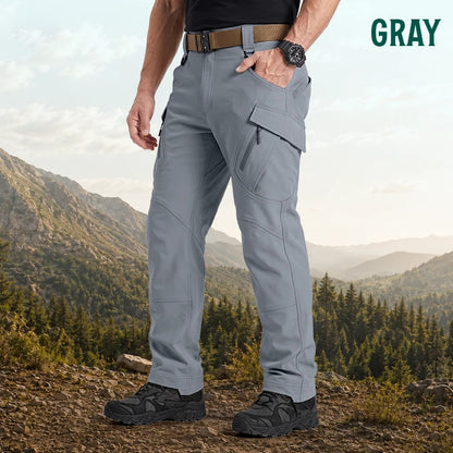 Men's 9-Pocket Straight Fit Tactical Waterproof Pants