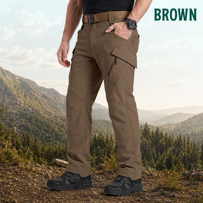Men's 9-Pocket Straight Fit Tactical Waterproof Pants