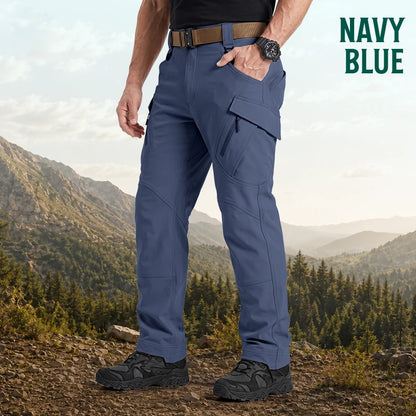 Men's 9-Pocket Straight Fit Tactical Waterproof Pants