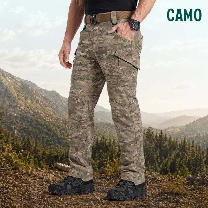 Men's 9-Pocket Straight Fit Tactical Waterproof Pants