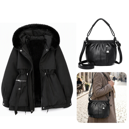 Women's Winter Faux Fur Padded Parka